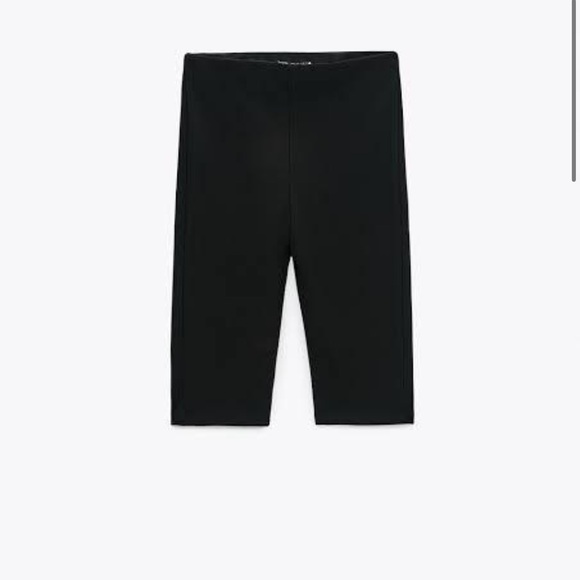 NWT Zara Water Repellent Tech Bike Shorts XS Black - Picture 2 of 9